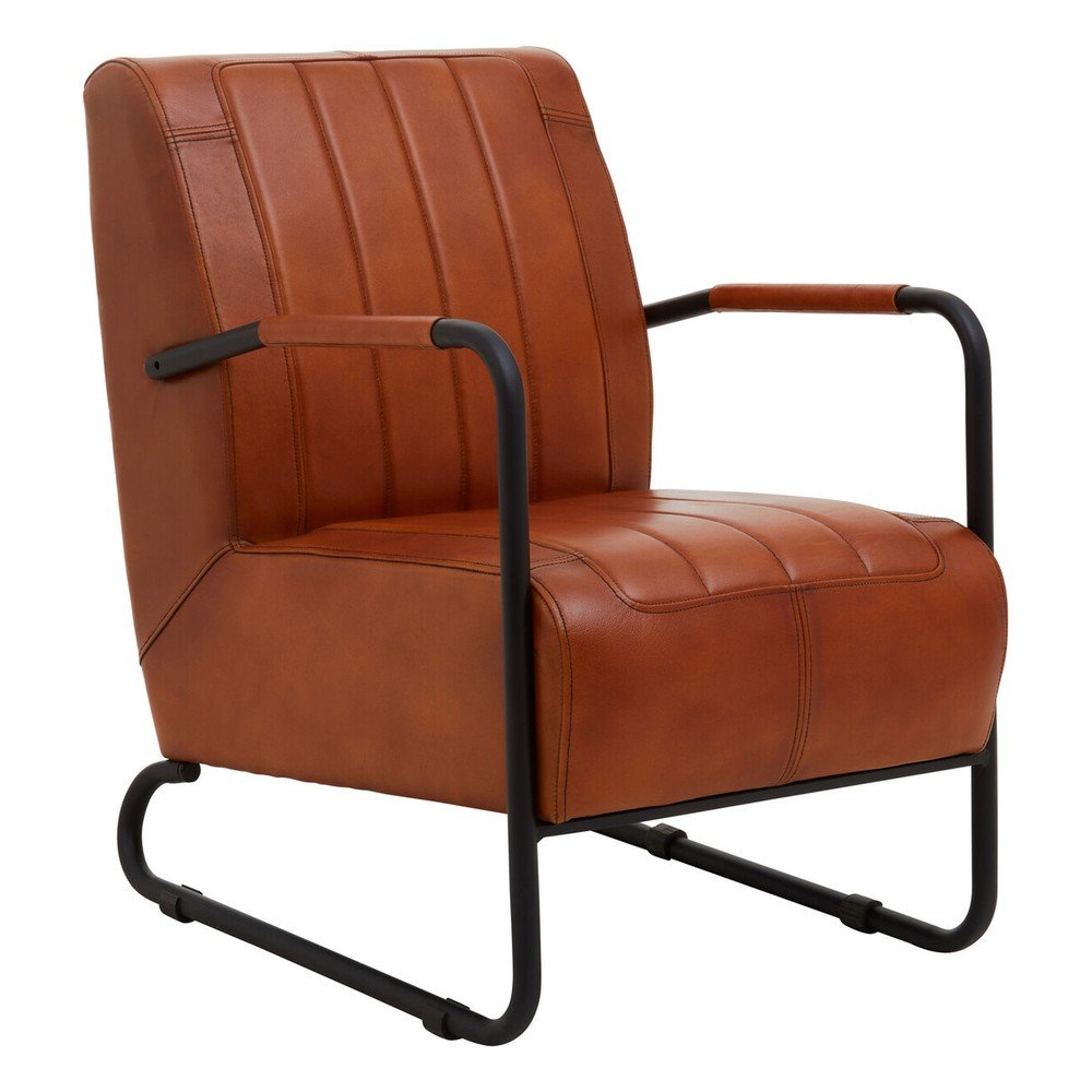 Hnedé kožené kreslo Buffalo – Premier Housewares