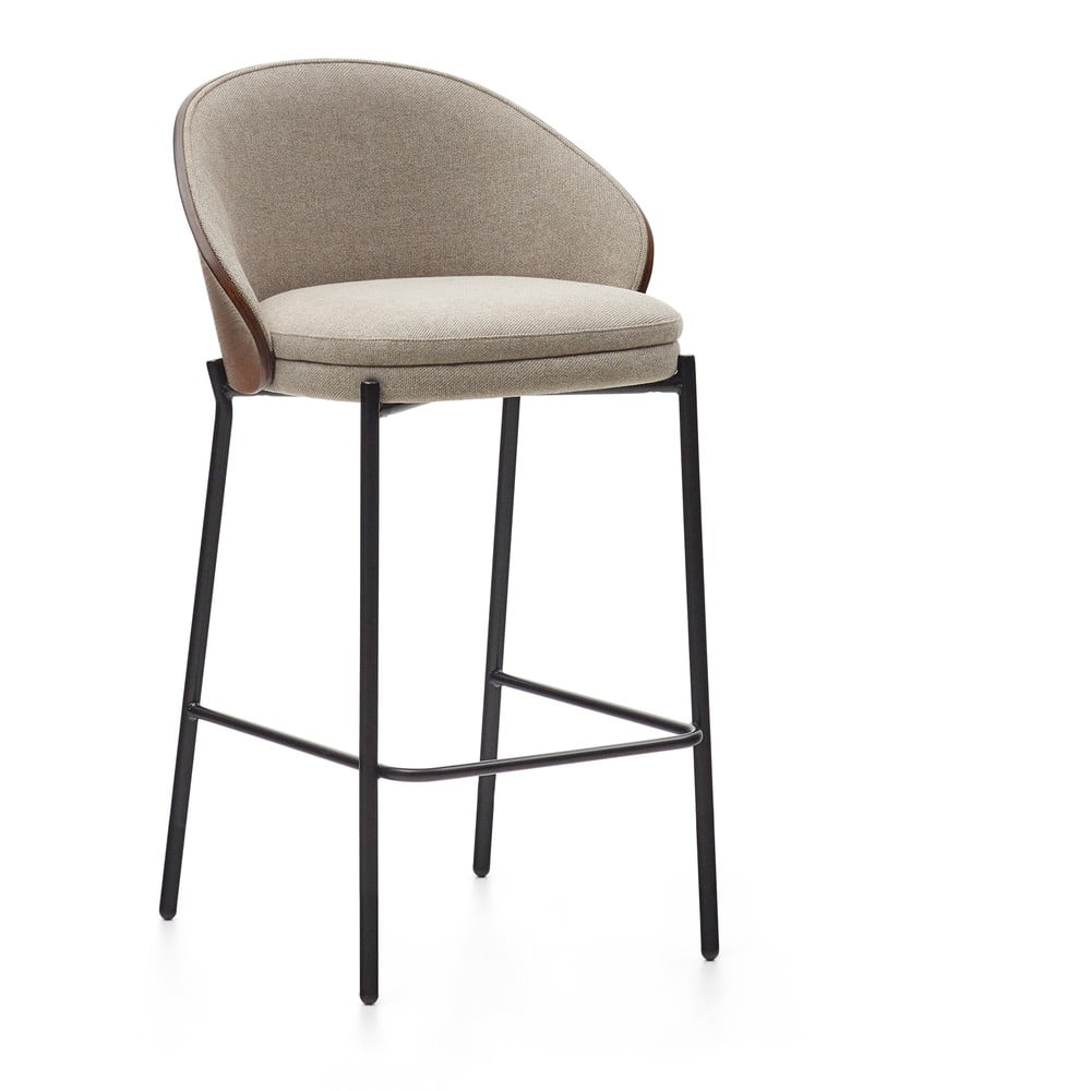 Hnedo-béžová barová stolička (výška sedadla 65 cm) Eamy – Kave Home