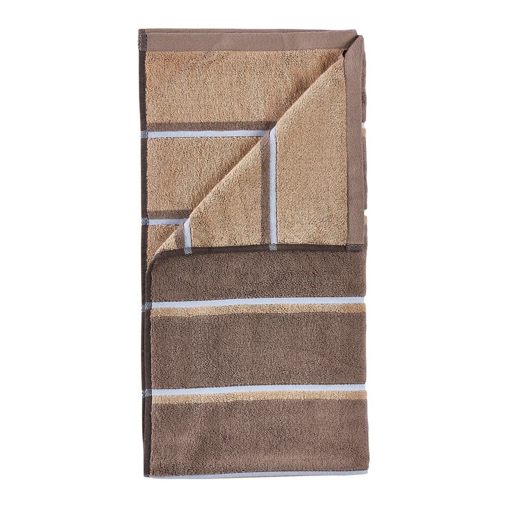 Hnedý/béžový bavlnený uterák 50x100 cm Sauna – Zone