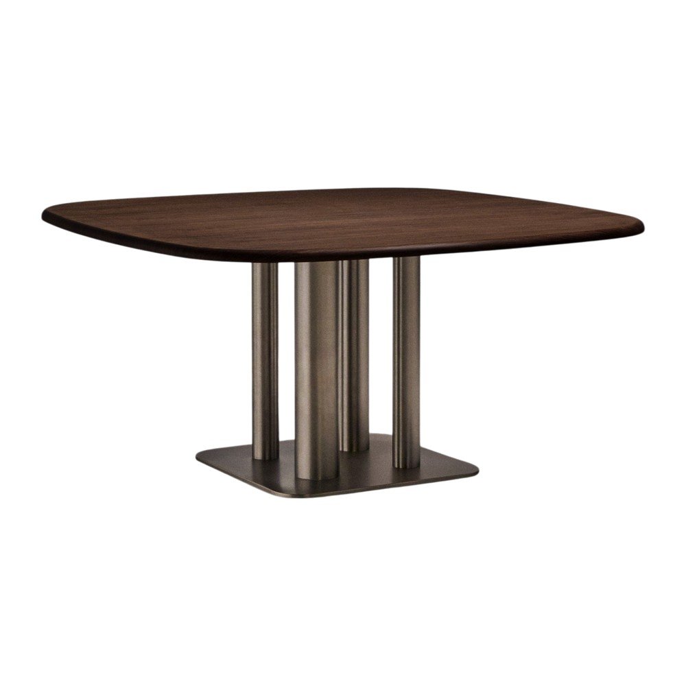 Jedálenský stôl v dekore orecha 150x150 cm Melvar – Kave Home
