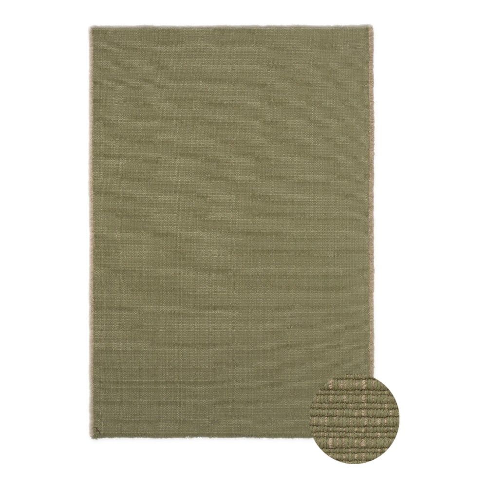 Kaki ručne tkaný bavlnený koberec 200x300 cm Handloom – Lorena Canals