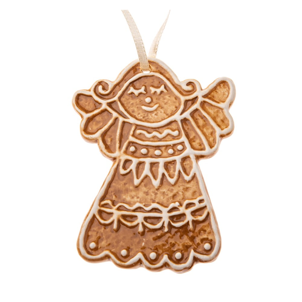 Keramická vianočná ozdoba 10 cm Gingerbread Angel – Dakls