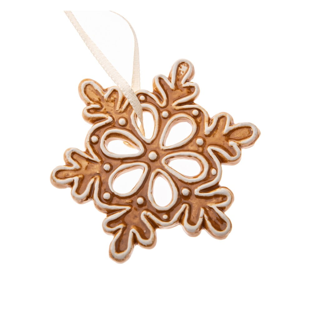 Keramická vianočná ozdoba ø 6 cm Gingerbread Flake – Dakls