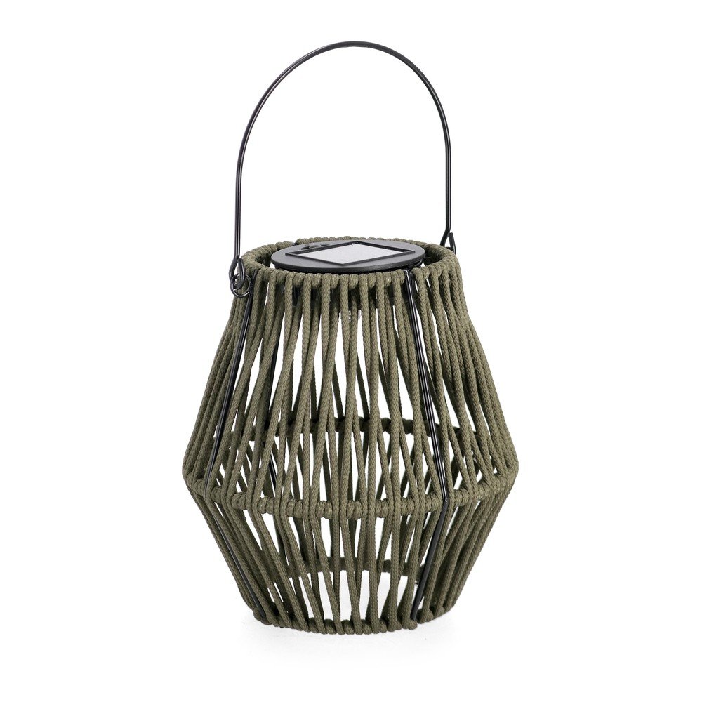Khaki LED lampáš so solárnym panelom (výška  17 cm) Juny – Yes Everyday