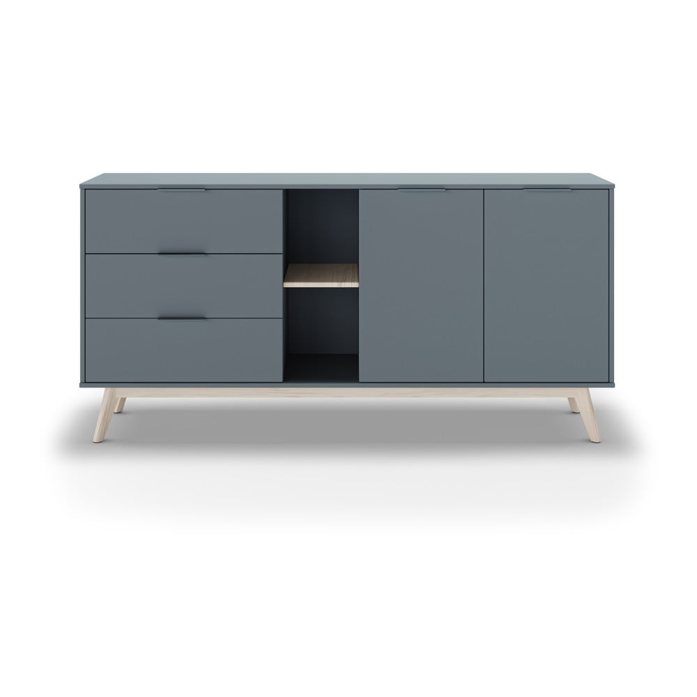 Komoda sivozelená 165x80x40 cm Pisco – Marckeric