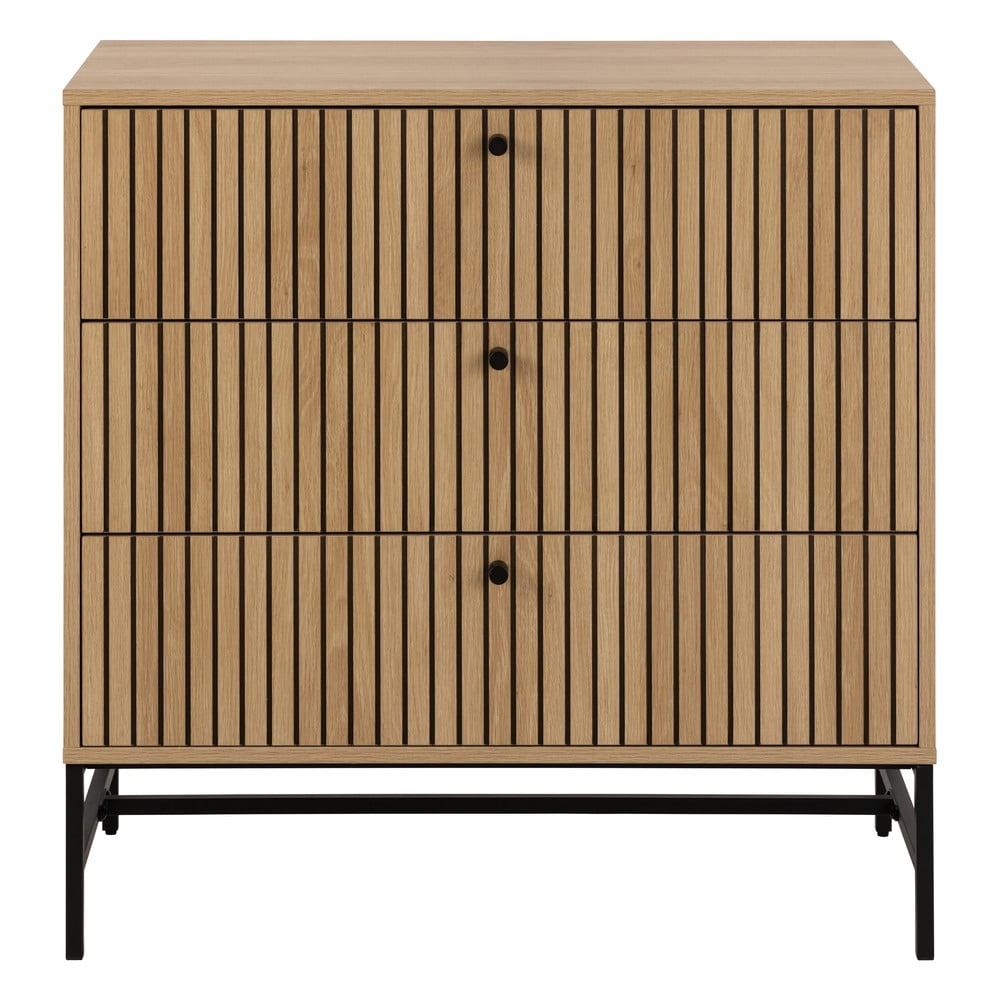 Komoda v dekore duba v prírodnej farbe 81x80x40 cm Albany – Actona