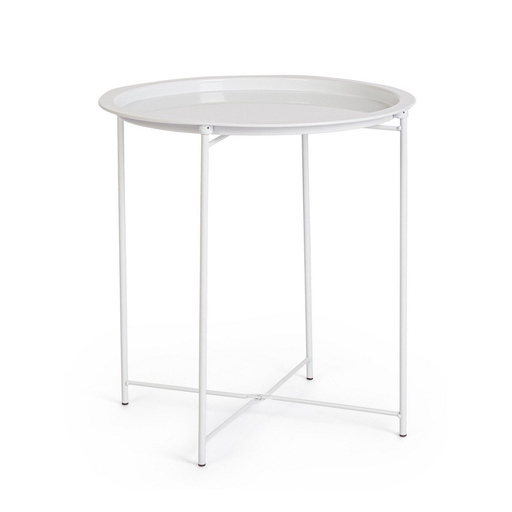 Kovový okrúhly odkladací stolík ø 47 cm Hilmar – Yes Everyday