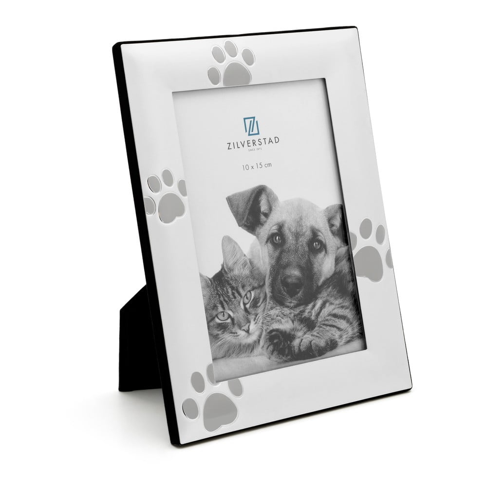 Kovový stojací rámček v striebornej farbe 16x17 cm Paws – Zilverstad