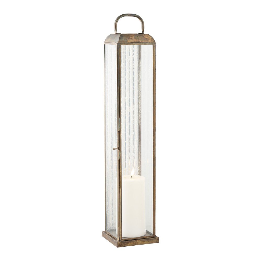Kovový/sklenený lampáš (výška  60 cm) Herslev – House Nordic