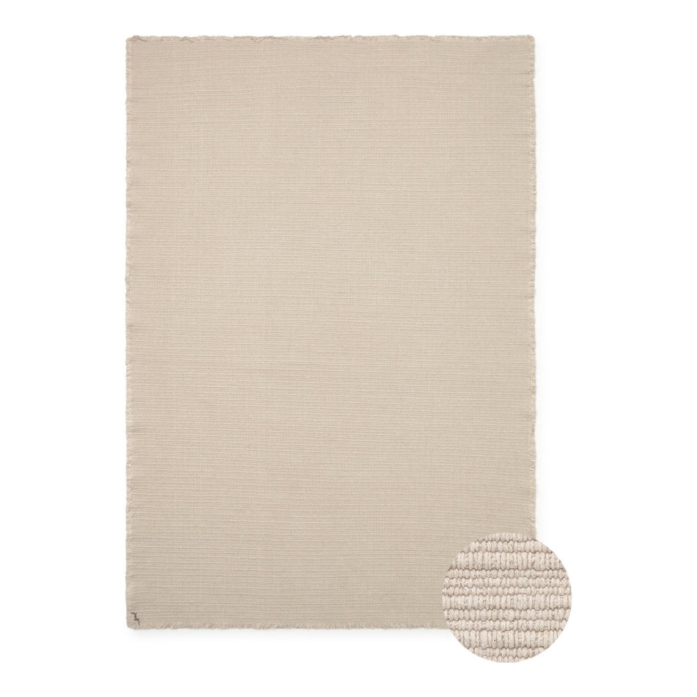Krémový ručne tkaný bavlnený koberec 140x200 cm Handloom – Lorena Canals