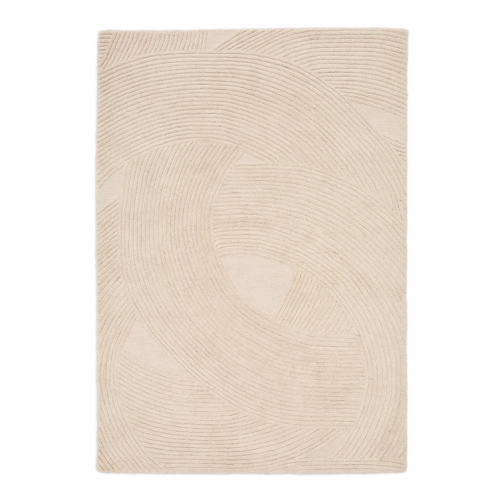 Krémový ručne tkaný vlnený koberec 200x300 cm Domm – Kave Home