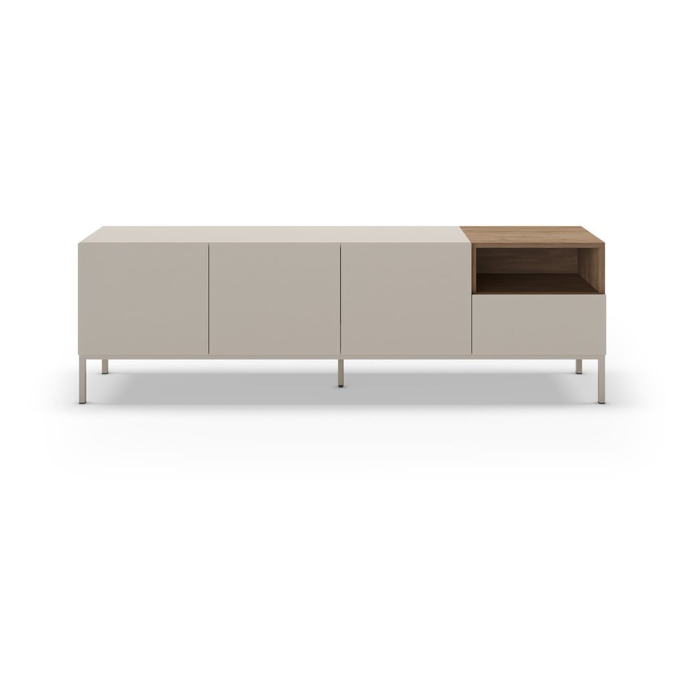 Krémový TV stolík 180x55 cm Cailin – Marckeric