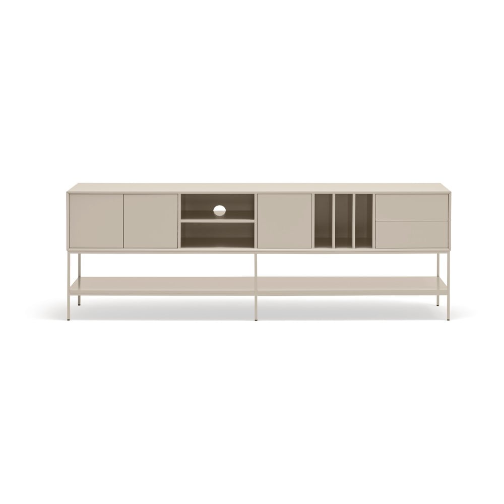 Krémový TV stolík 220x74x45 cm Platt – Teulat