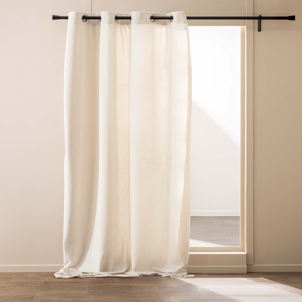 Krémový záves z materiálu buklé 140x260 cm Winona – douceur d'intérieur