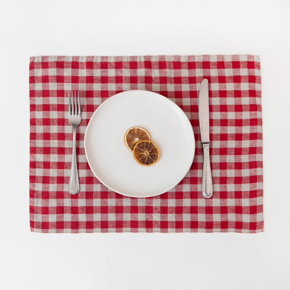 Látkové prestieranie 35x45 cm Red Gingham – Linen Tales