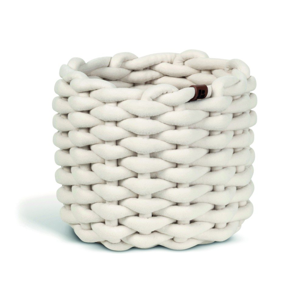 Látkový košík ø 21x17 cm Peach Skin Round S – Bigso