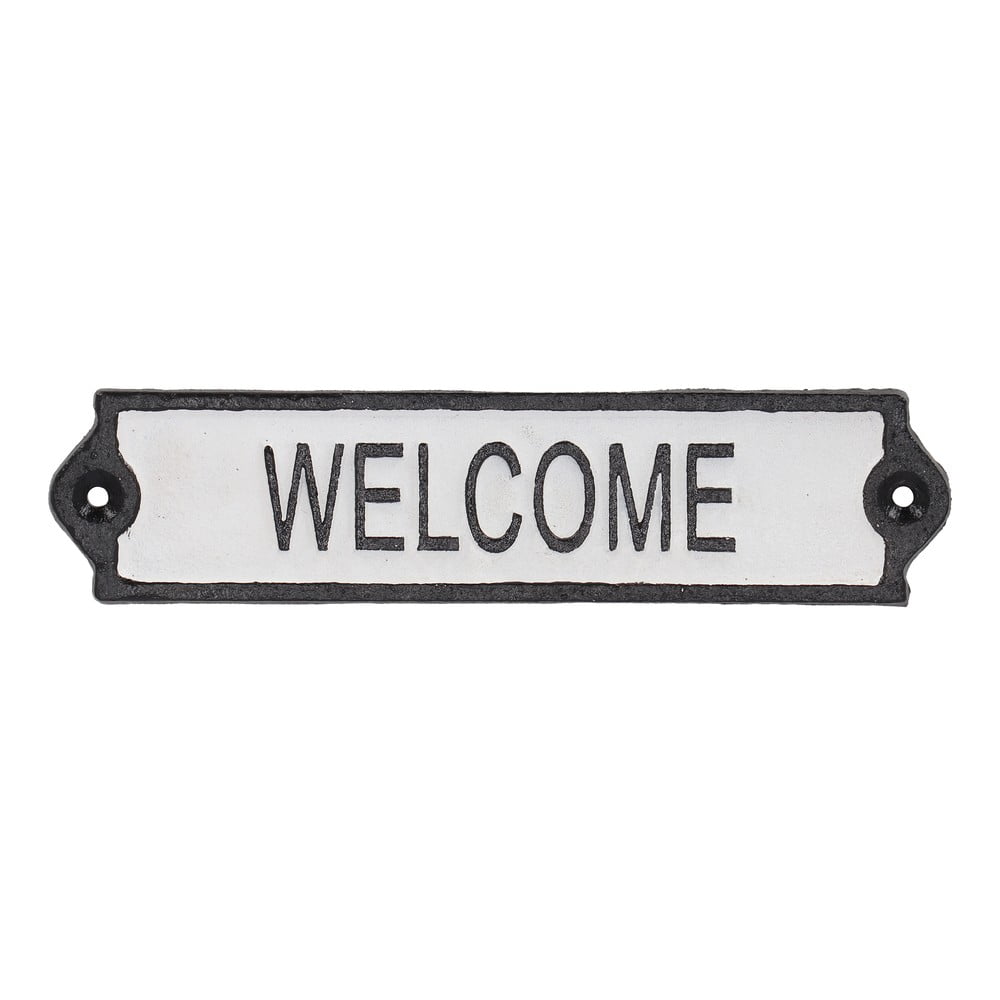 Liatinová ceduľa 21x5 cm Welcome – Esschert Design