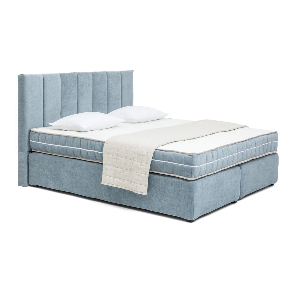 Modrá boxspring posteľ 160x200 cm Olia Bold Line – Bonami Selection