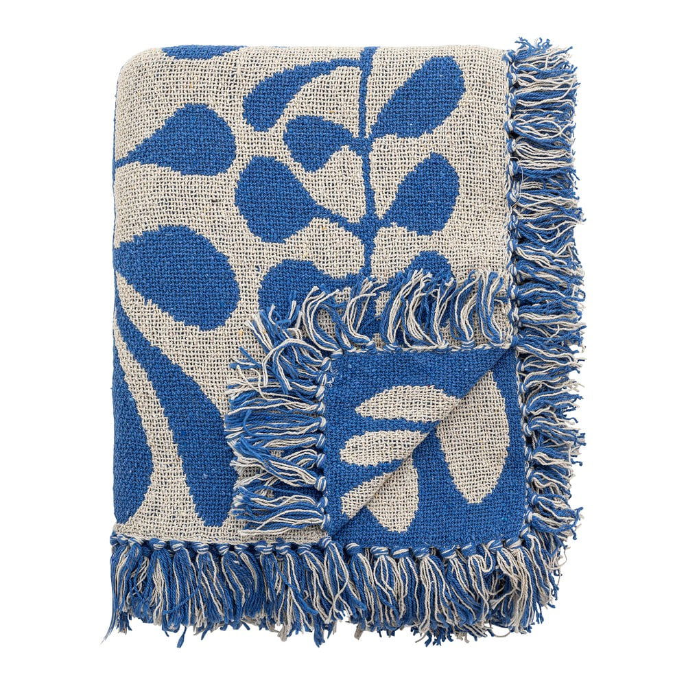Modrá deka 130x160 cm Nevine – Bloomingville