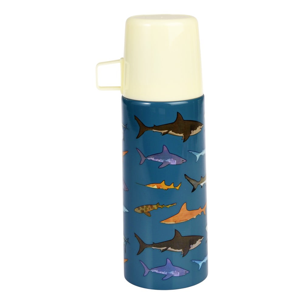 Modrá detská termoska 350 ml Sharks – Rex London