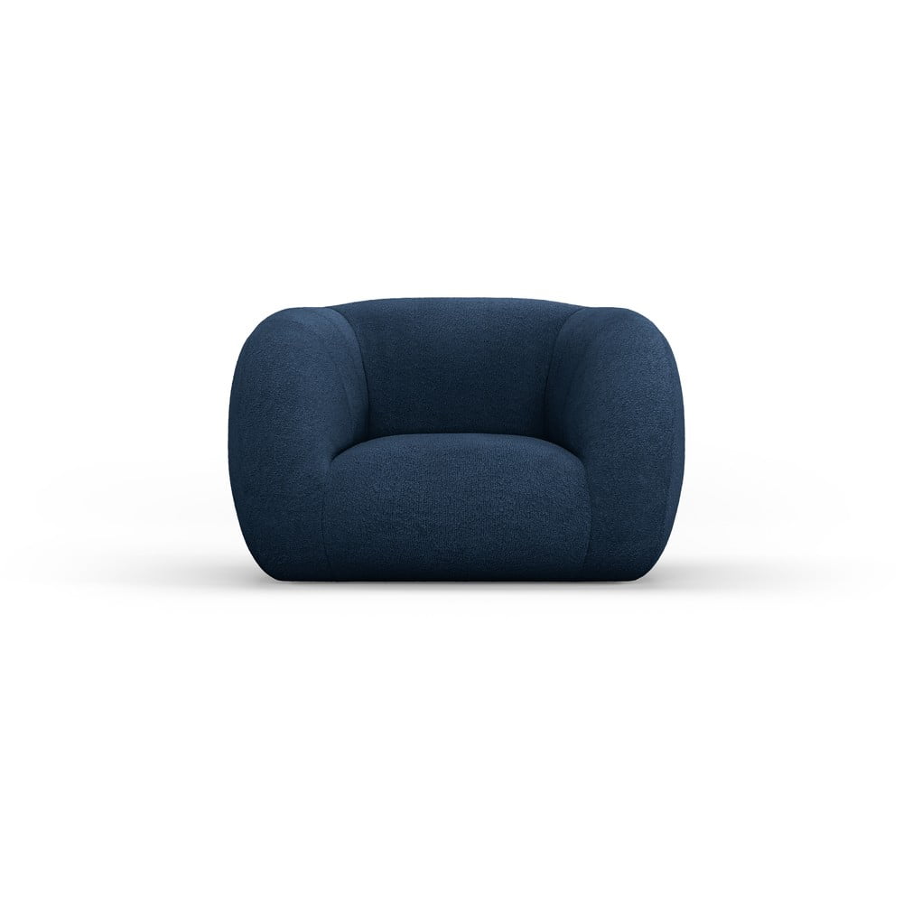 Modré kreslo z textílie buklé Essen – Cosmopolitan Design