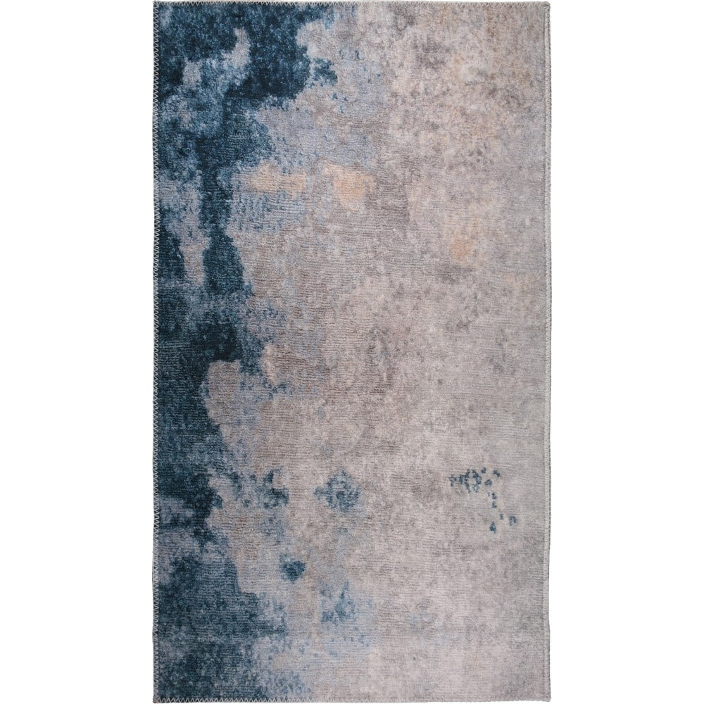 Modro-krémový prateľný koberec 150x80 cm - Vitaus