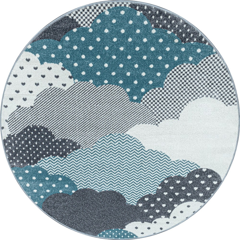 Modro-sivý detský koberec ø 120 cm Bambi – Ayyildiz Carpets