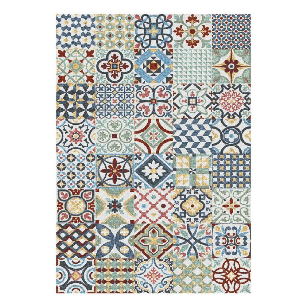 Modrý koberec Universal Azulejos, 200 × 290 cm
