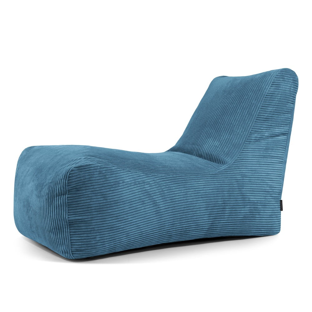 Modrý menčestrový sedací vak Lounge – SLOWDOWN
