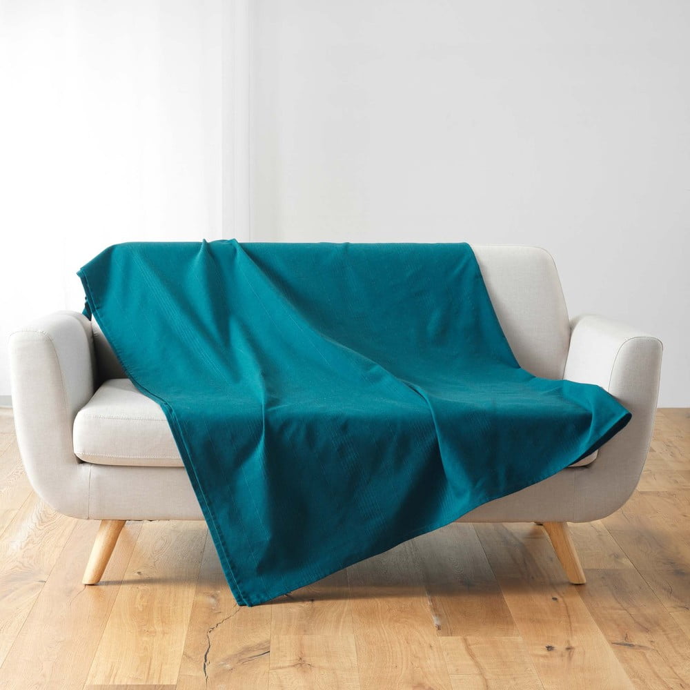 Modrý pléd 220x240 cm Lucile – douceur d'intérieur