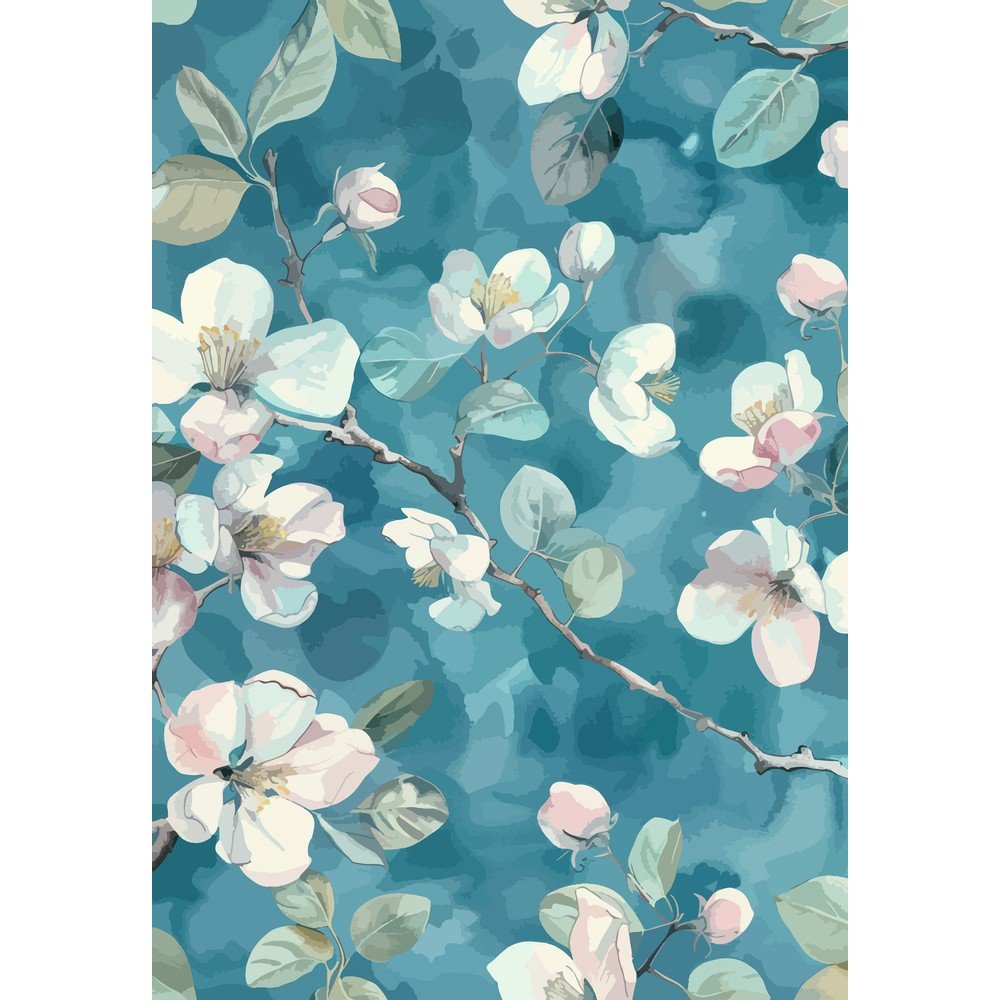 Modrý prateľný koberec 50x80 cm Bloom – Vitaus