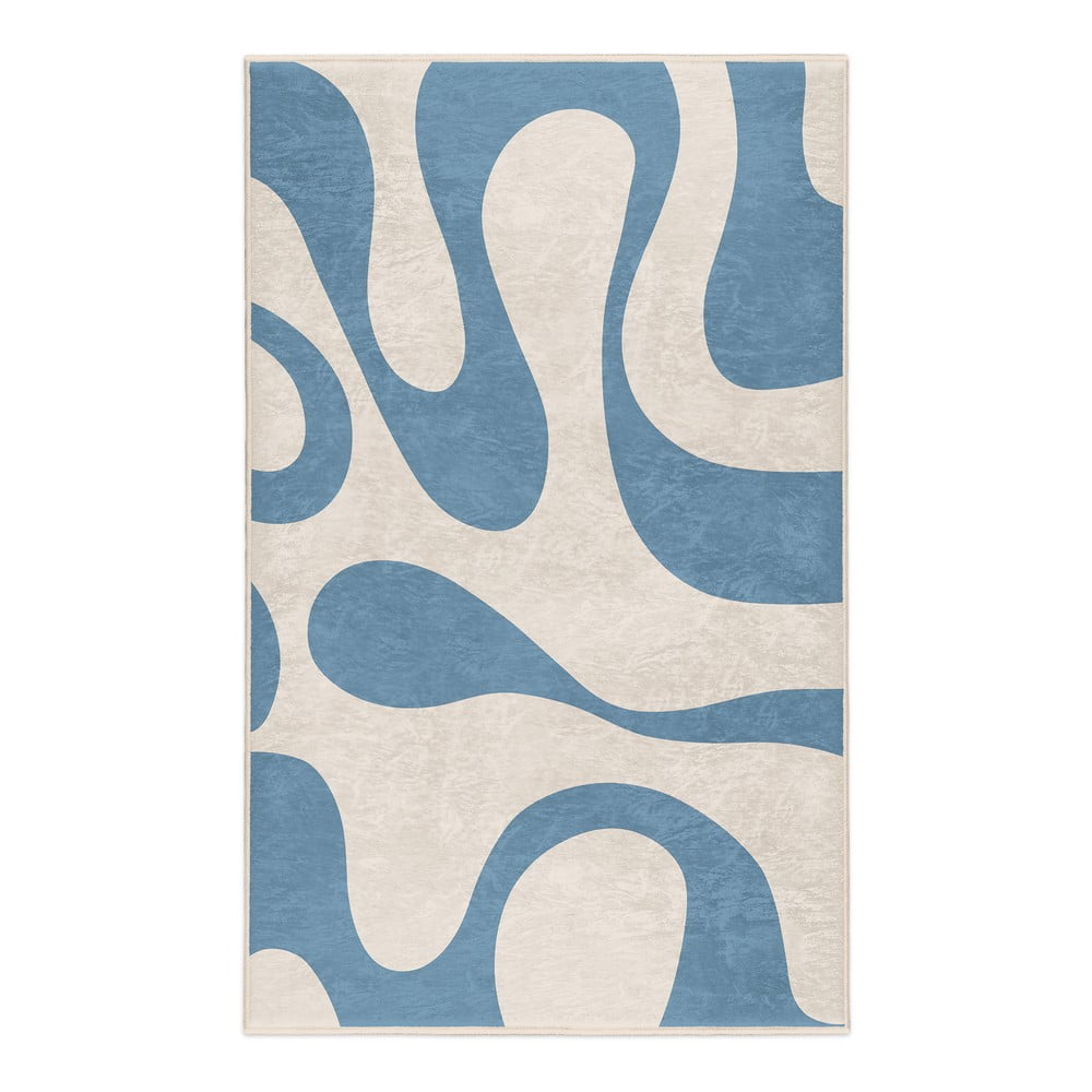 Modrý prateľný koberec 80x150 cm Blue Latte – Mila Home