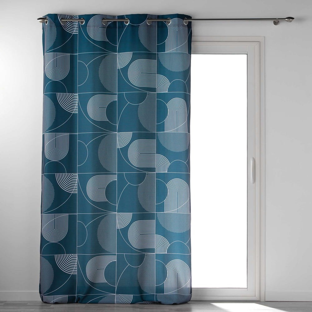 Modrý záves 140x280 cm Esquisse – douceur d'intérieur