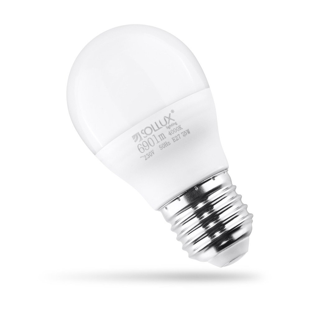Neutrálna LED žiarovka E27, 7,5 W – Sollux
