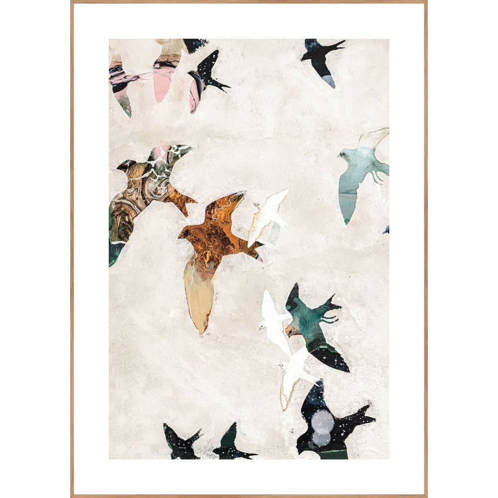 Obraz 30x40 cm Abstract Birds – Malerifabrikken