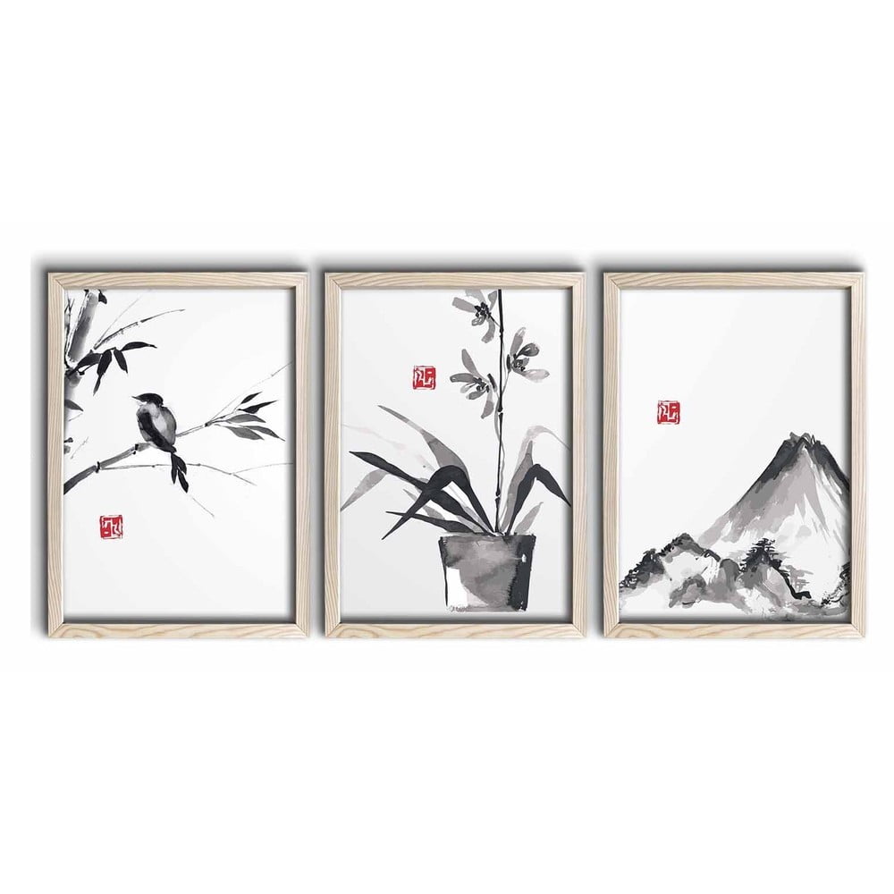 Obrazy v súprave 3 ks 38x53 cm – Wallity