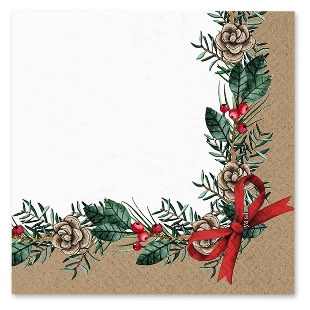 Obrúsky v súprave 20 ks 33x33 cm Christmas Bow – Homéa