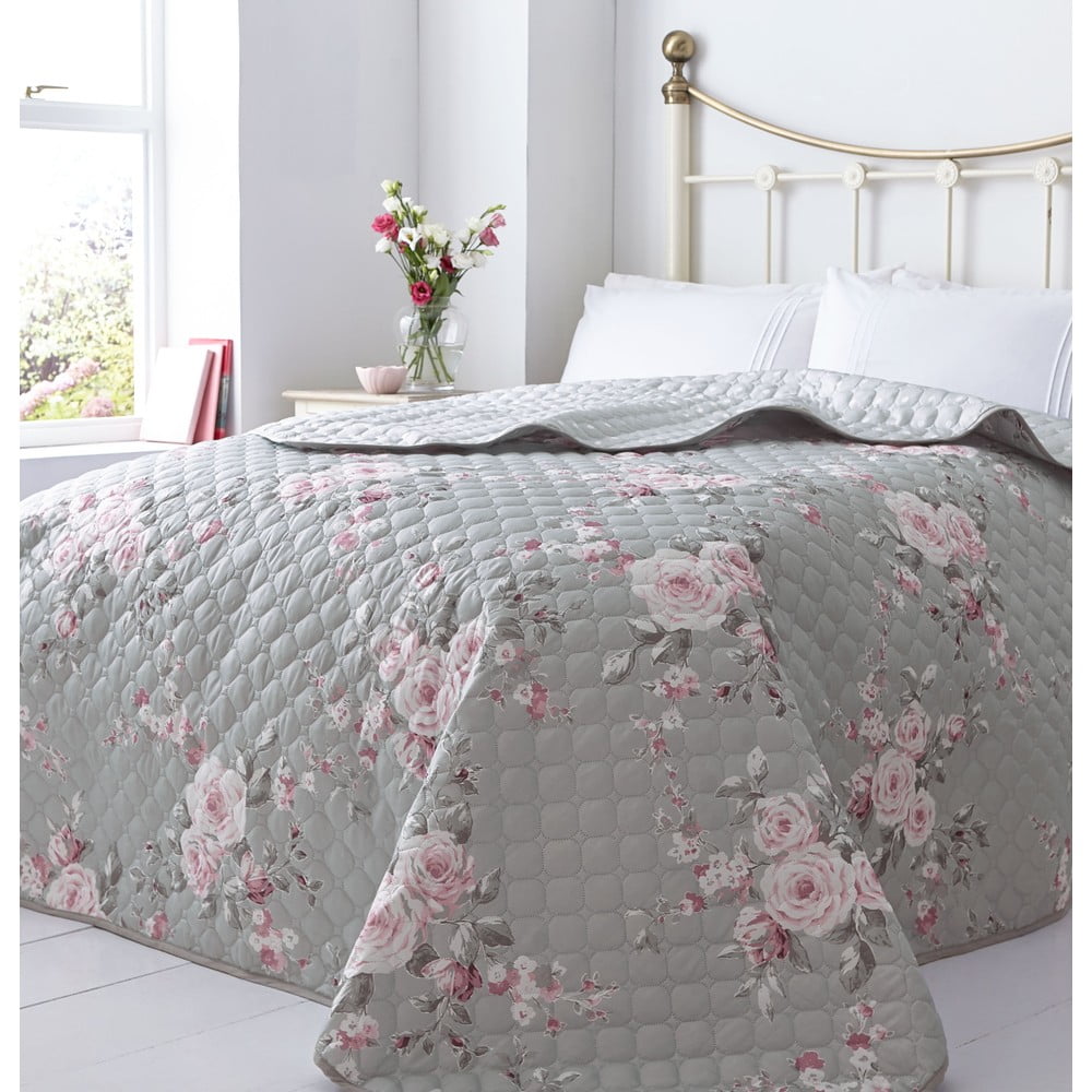 Pléd na posteľ Catherine Lansfield Canterbury Rose, 240 × 260 cm