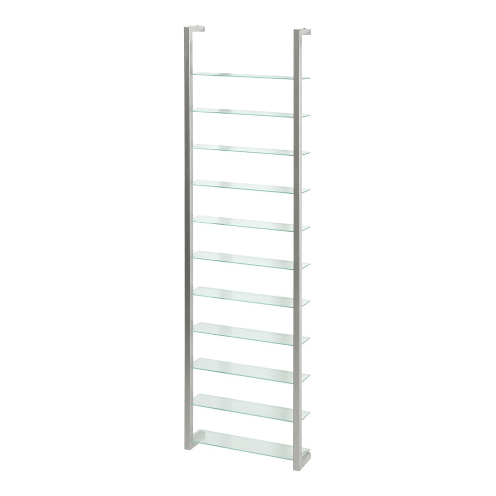 Poschodová kovová polica v striebornej farbe 46 cm Cubic – Spinder Design
