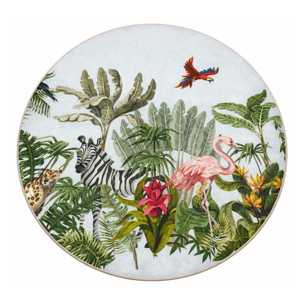 Prateľný detský koberec ø120 cm Jungle – Mila Home