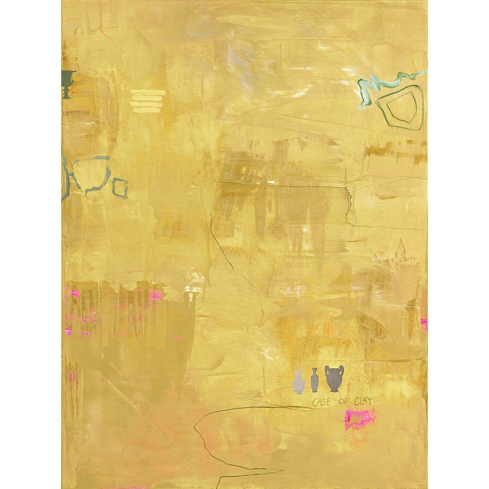 Ručne maľovaný obraz na plátne 88x118 cm Yellow Petite – Malerifabrikken