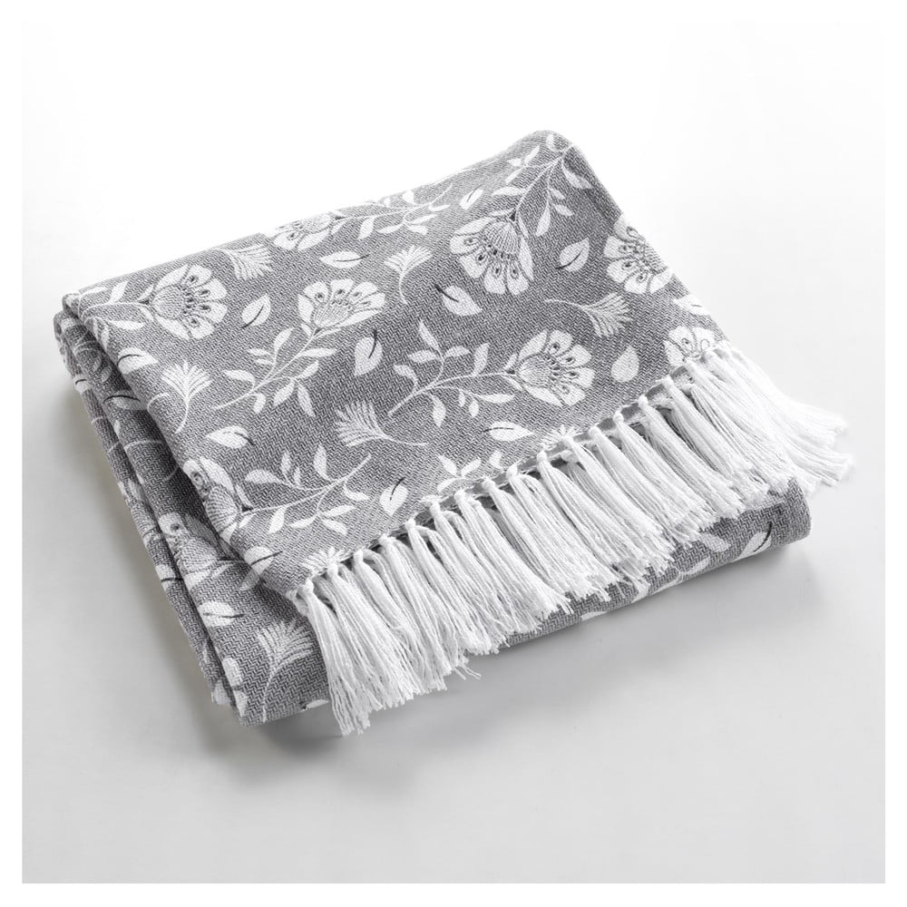 Sivá deka 125x150 cm Flavie – douceur d'intérieur