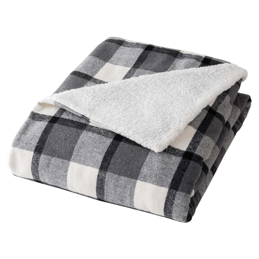 Sivá deka s baránkom 125x150 cm Ecossais – douceur d'intérieur