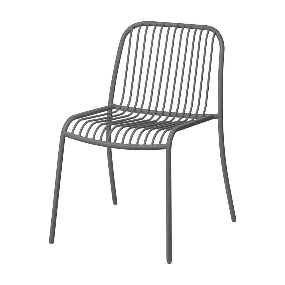Sivá kovová záhradná stolička Yua Wire – Blomus