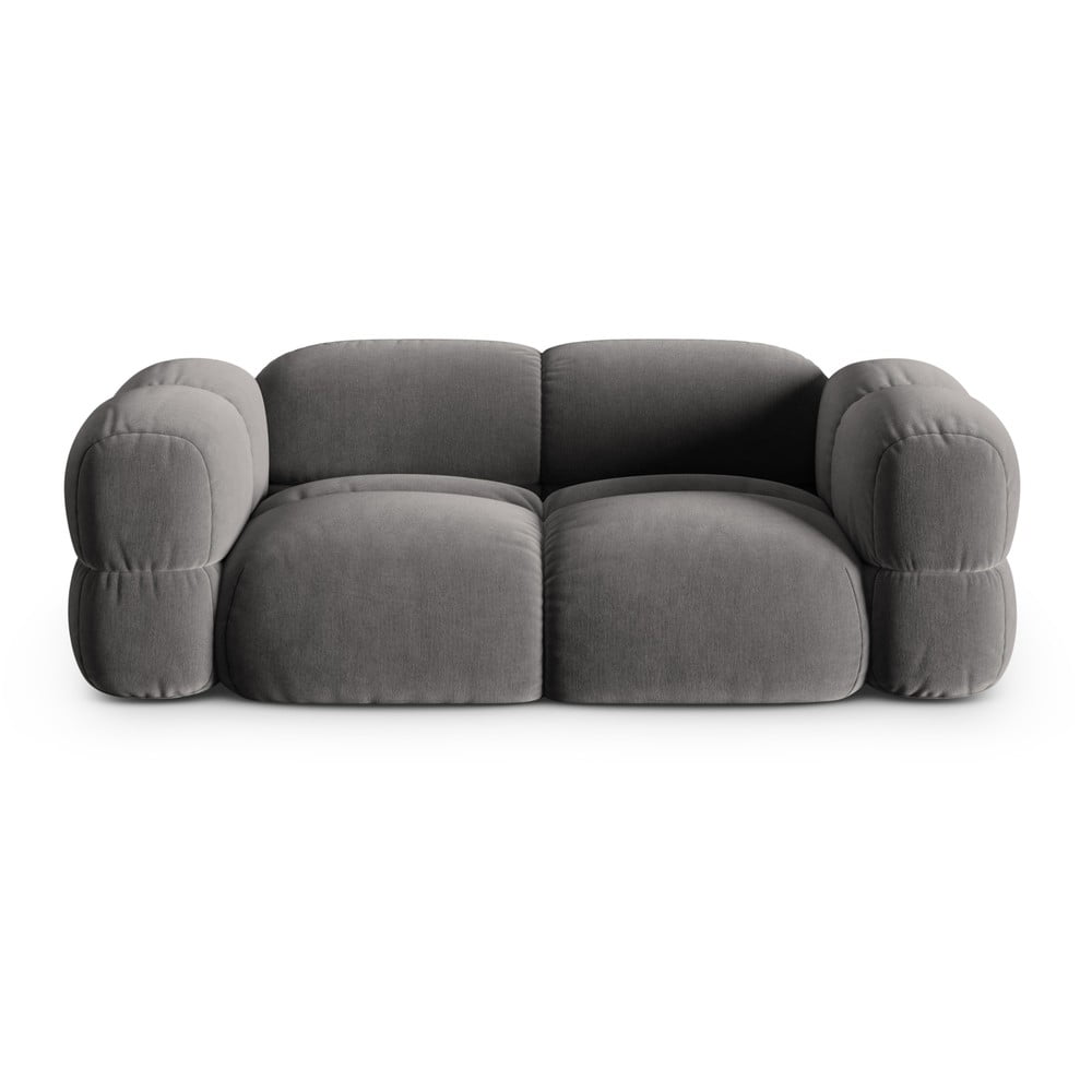 Sivá zamatová pohovka 210 cm Loretto – Cosmopolitan Design