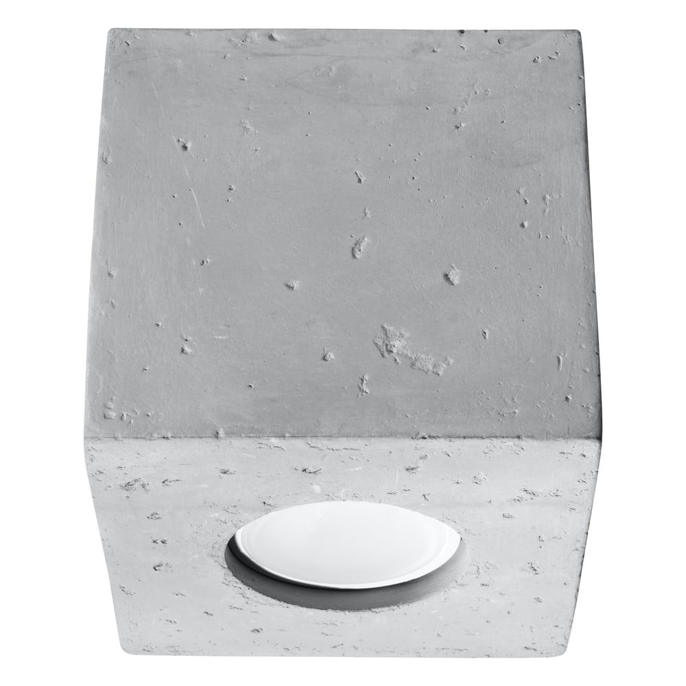 Sivé bodové svietidlo 10x10 cm Geo – Sollux