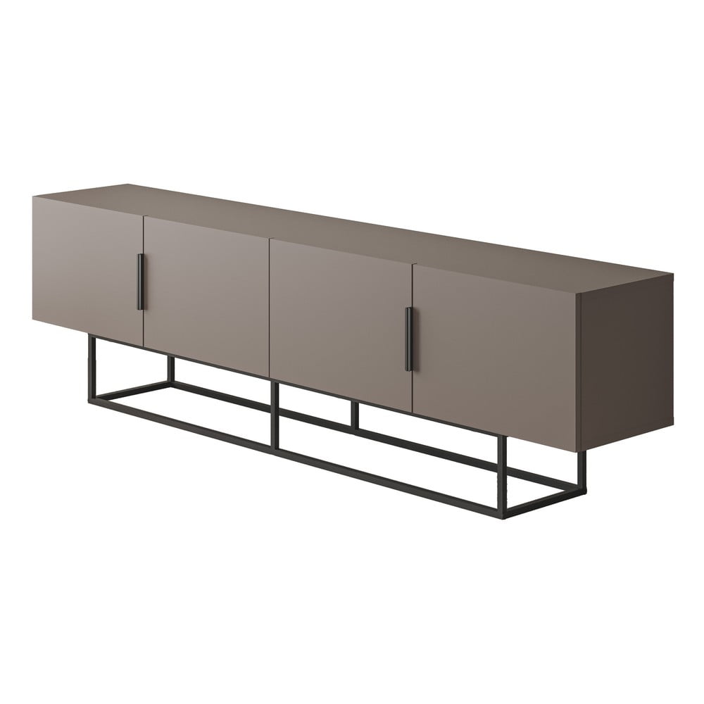 Sivo-béžový TV stolík 200x55 cm Titan – Marckeric