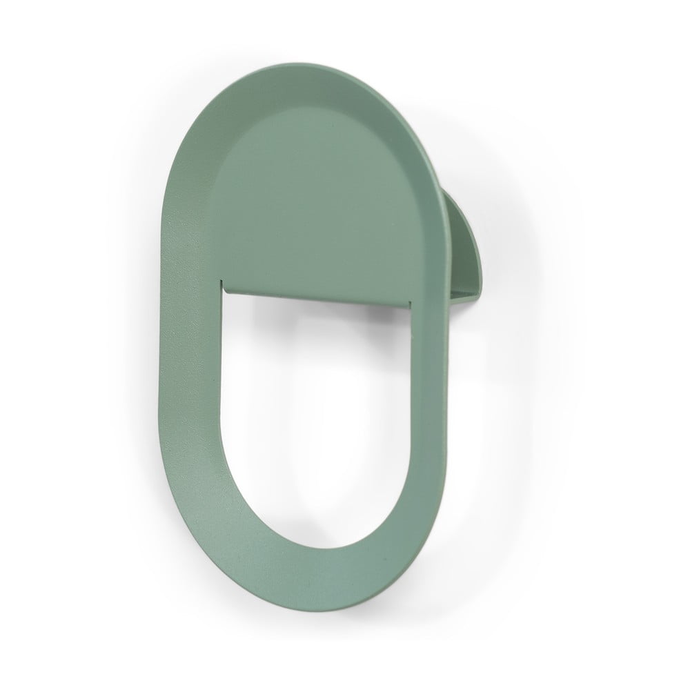 Sivozelený nástenný oceľový háčik Coucou – Spinder Design