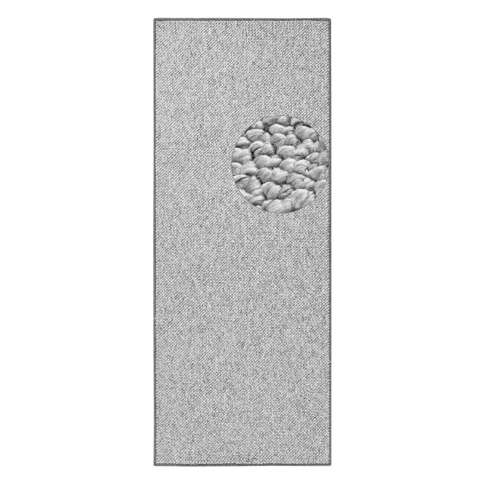 Sivý behúň 80x300 cm Wolly – BT Carpet