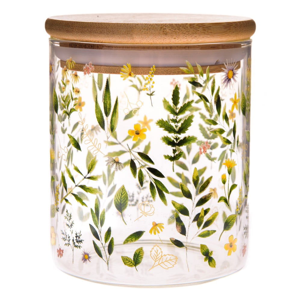 Sklenená dóza na potraviny Wildflowers – Dakls